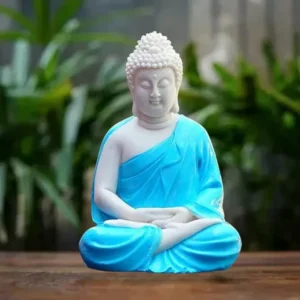small blue buddha statue resin home decor
