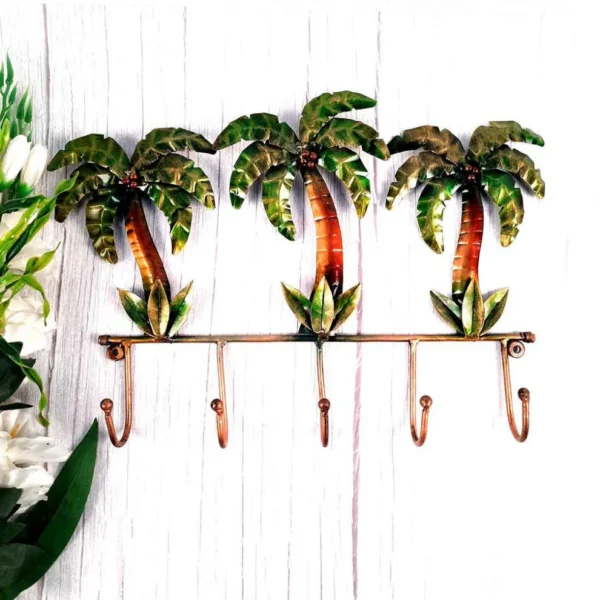 trinity khajur tree key hanger iron palm tree wall decor