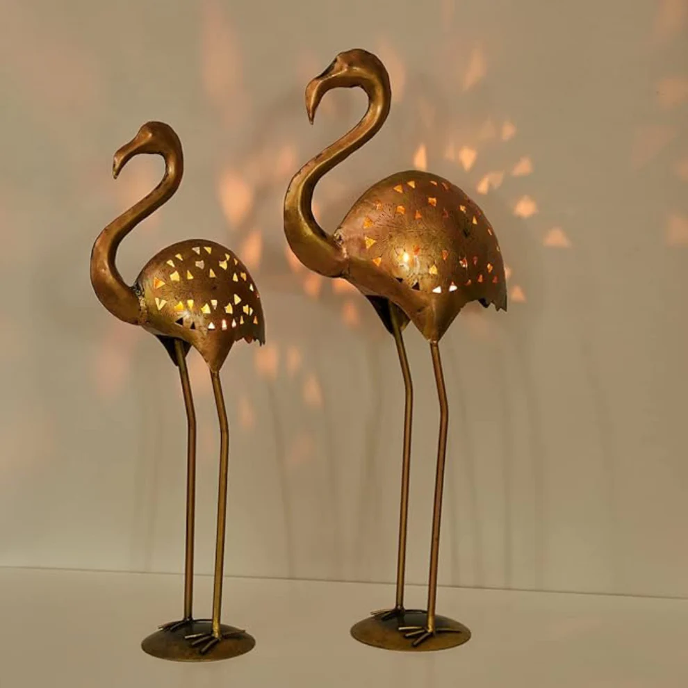 crane candle holder set of 2 iron antique decorative candle holders