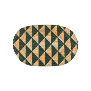 sushiel green jute door mat oval