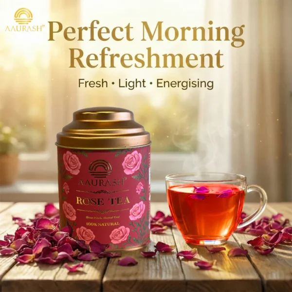 rose flower herbal tea india