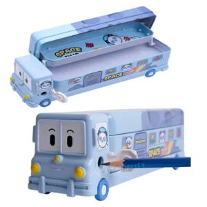 space bus pencil box metal school bus design