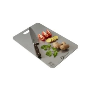 HOME LANE Stainless Steel Chopping Board - 36 x 25 cm Silver