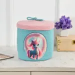 Base Braided Kids Basket in Aqua made from 100% natural cotton
