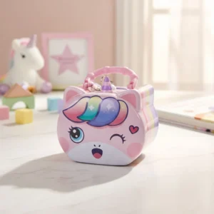 VARKAUS Unicorn Themed Cat Face Piggy Bank
