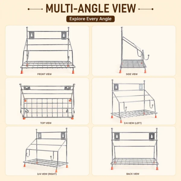 Best stainless steel chakla belan stand showing multiple product viewing angles.