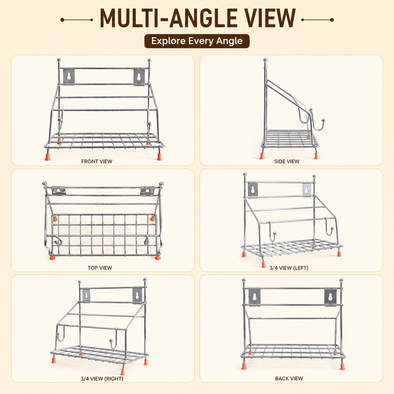 Best stainless steel chakla belan stand showing multiple product viewing angles.