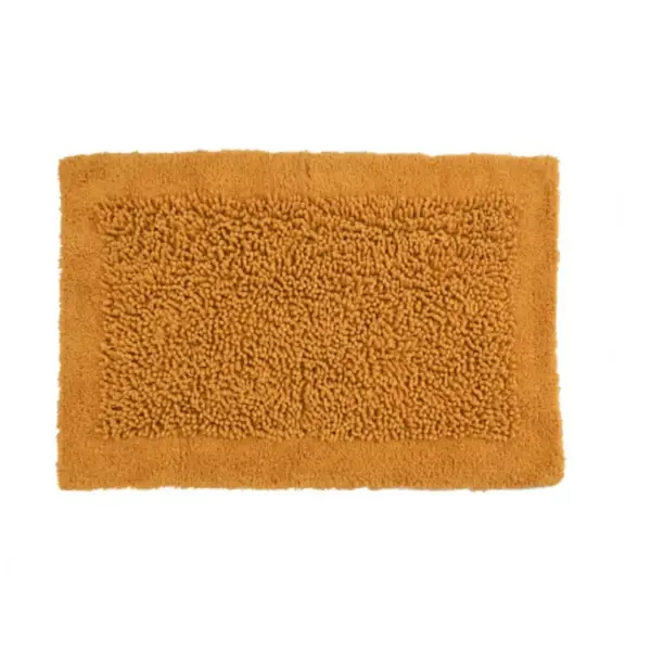Green Tales mustard bathmat measuring 50 x 80 cm with soft cotton texture