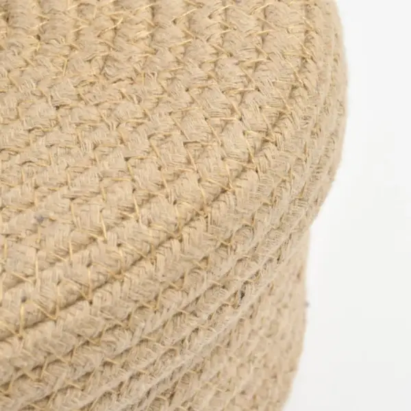 Handcrafted braided macrame basket for home organization