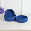 Poet Braided Basket in Dark Blue made from 100% natural cotton