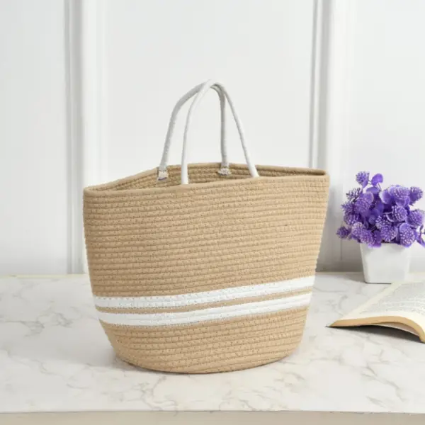 Richo Braided Bag in Khaki made from 100% natural cotton