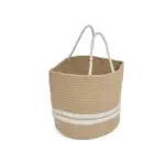 Richo Khaki braided cotton bag suitable for indoor plant display