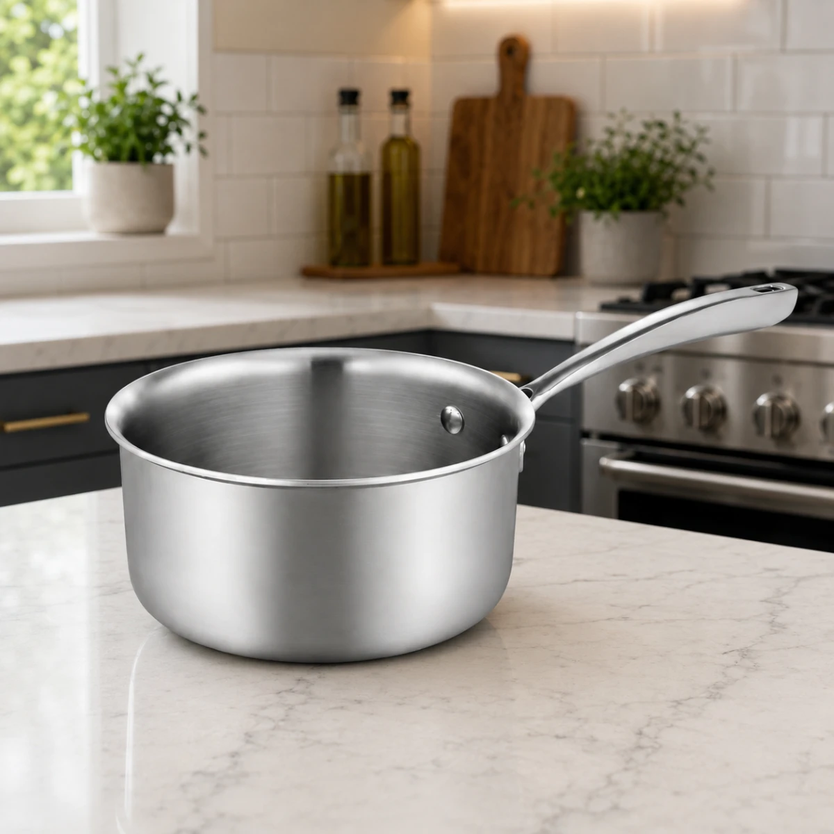 This ideal steel saucepan is affordable and highly rated.