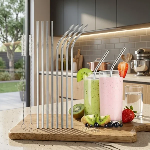 This premium metal straw kit is highly reliable and cheap.