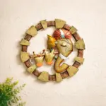 TINUMS premium LED light Ganesha metal wall decor in golden finish