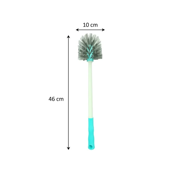 Premium toilet brush dimensions showing 46 cm length and 10 cm width.