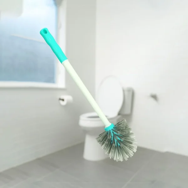 High-quality toilet brush displayed in a modern bathroom cleaning environment.