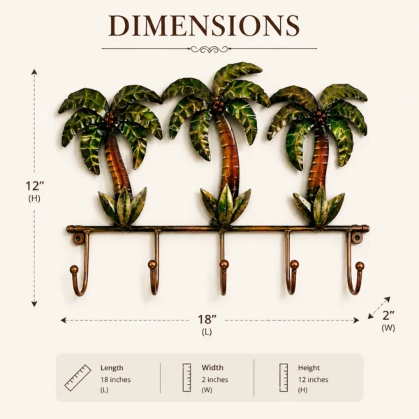 Trinity Khajur Tree Key Hanger dimensions 18 x 2 x 12 inches metal key holder