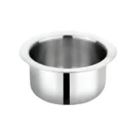 Premium stainless steel tri-ply cooking tope with polished mirror finish body.