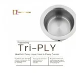 High-quality tri-ply stainless steel cooking tope with superior heat distribution technology.