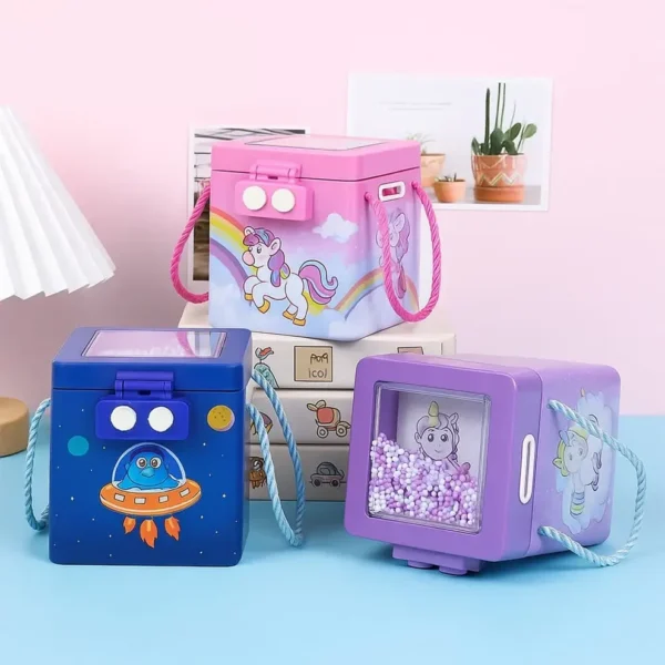 VARKAUS piggy bank with password lock in colorful cartoon designs for kids money saving