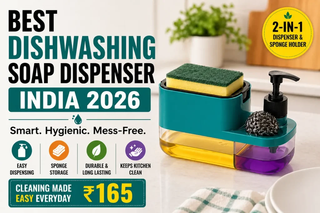 best soap dispenser india 2026 3 in 1 kitchen bathroom sponge holder liquid dispenser