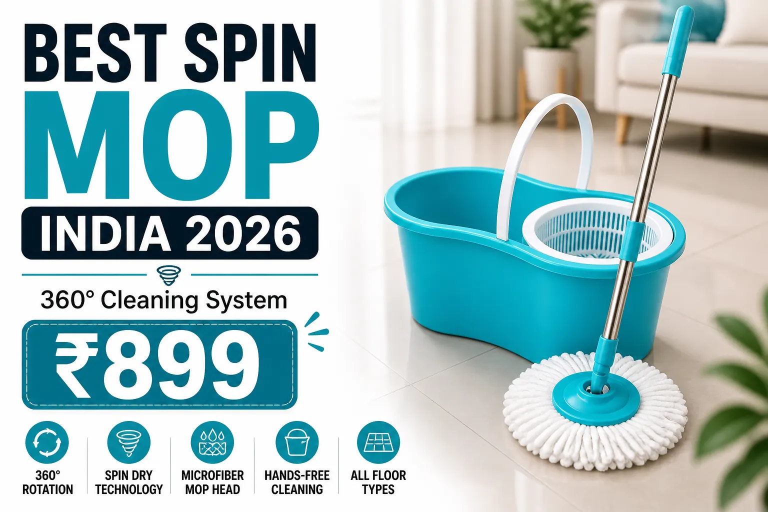 best spin mop india 2026 360 degree floor cleaning mop bucket microfiber cleaning set
