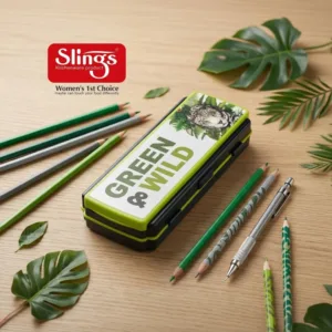 Slings Green & Wild Pencil Box