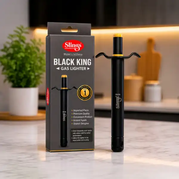 Best Black King gas lighter with elegant kitchen display