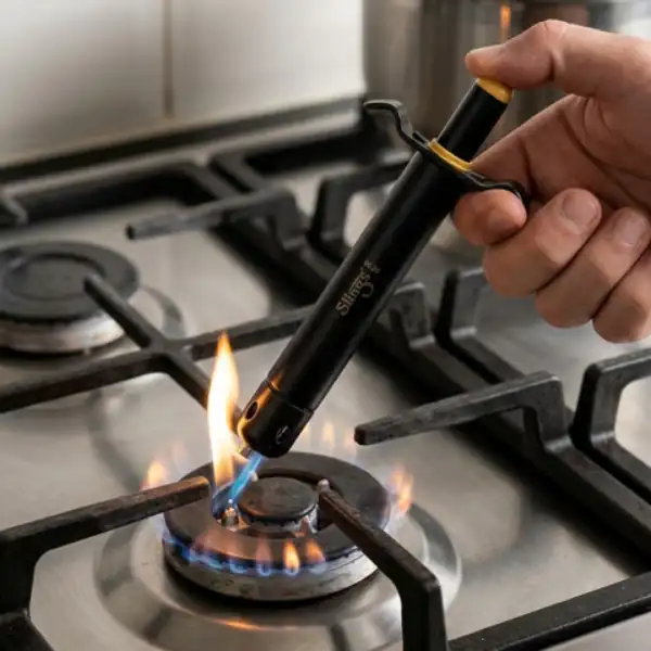 Premium Black King gas lighter with durable metal body