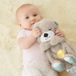 Gentle Light-Up Breathing Teddy Bear Helping Baby Feel Calm and Secure.