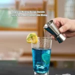 Professional stainless steel peg measurer used for precise cocktail and beverage preparation.