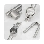 Professional Garlic Press with Precision Perforated Crushing Chamber