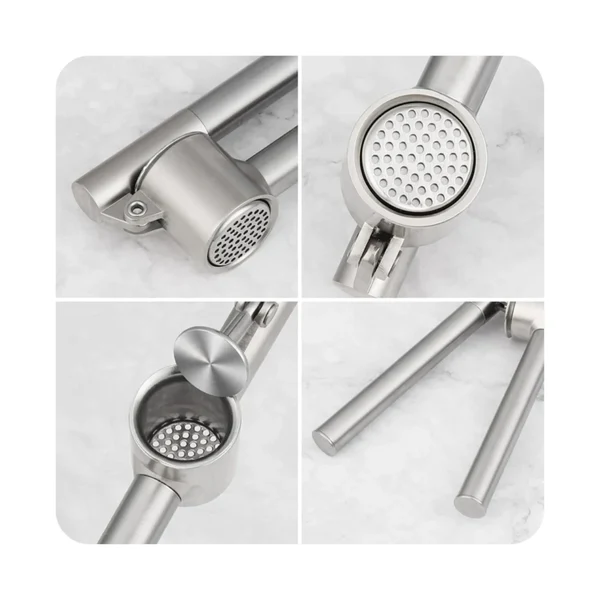 Professional Garlic Press with Precision Perforated Crushing Chamber