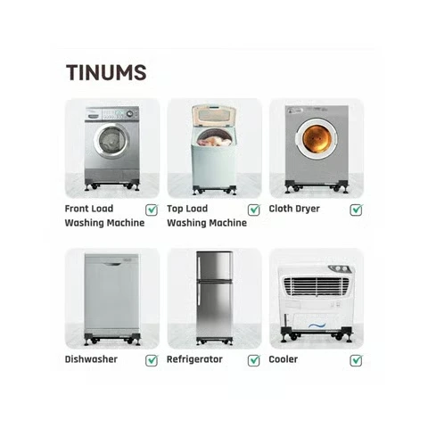 Premium appliance stand compatible with front-load washers, top-load washers, dryers, coolers, and refrigerators.