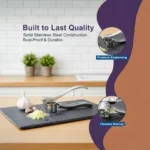 Premium rust-resistant garlic press with precision engineering and flawless mincing performance.