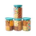 High-quality transparent airtight storage container set with modern design for organized kitchen storage.