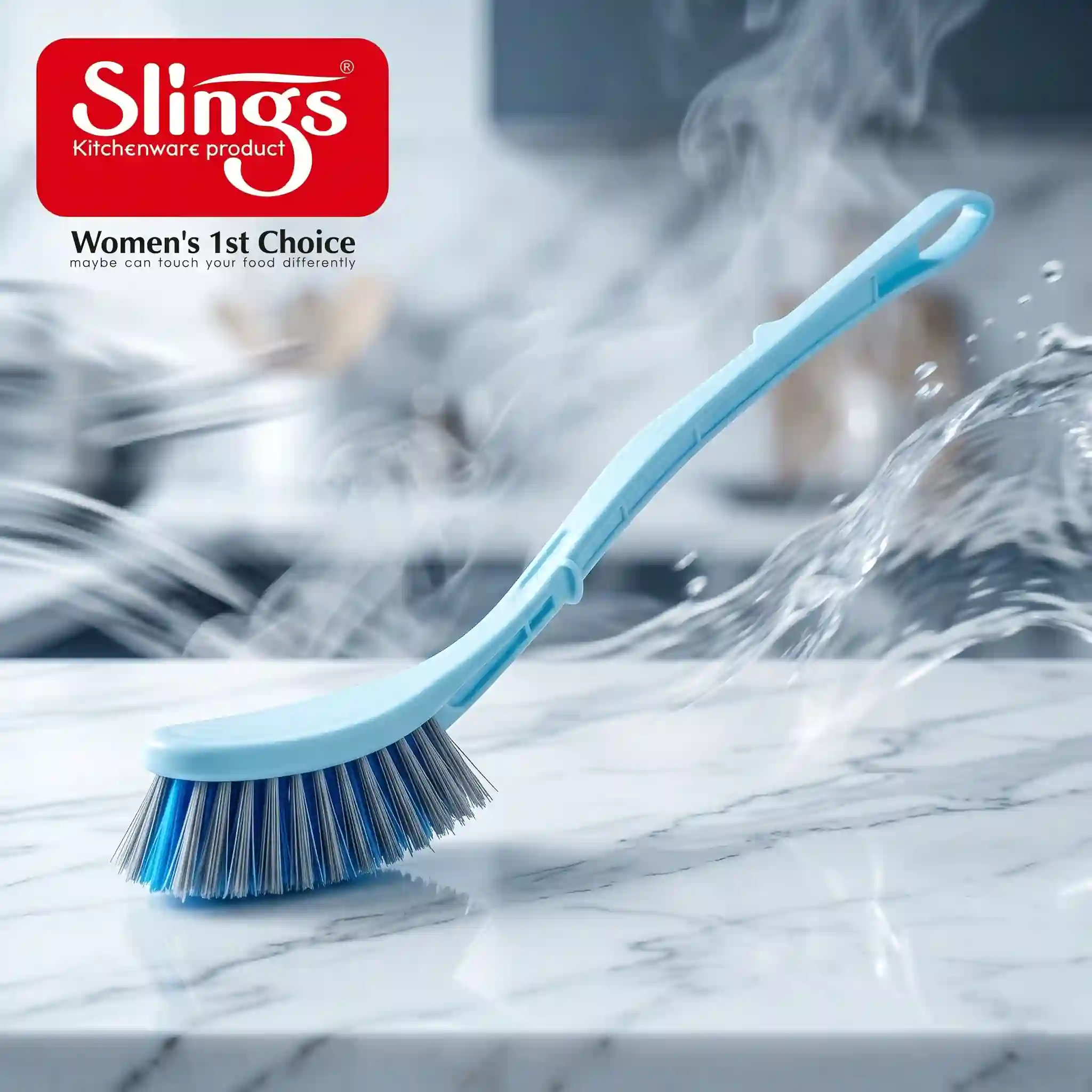 High-quality Power-X bathroom cleaning brush with strong bristles and splash effect.