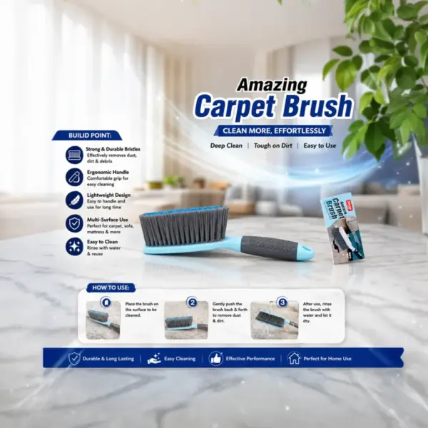Slings Amaze carpet brush with strong bristles for effective fabric surface cleaning