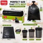 Slings garbage bags 15 bags pack for convenient everyday waste disposal