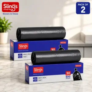 Slings medium garbage bags 48 x 54 cm for everyday household waste disposal