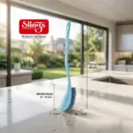 Slings Power-X toilet cleaning brush with flexible and tough bristles for removing dirt and grime