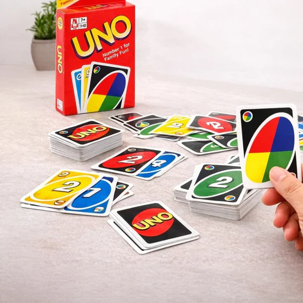 High-Quality UNO playing cards with vibrant colors and exciting wild card action.