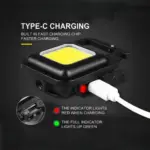 TINUMS COB keychain light with three lighting modes for different lighting needs