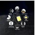 TINUMS COB keychain work light with magnetic base for hands-free illumination