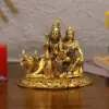 Tinums handcrafted Shiv Parivar idol featuring Lord Shiva Goddess Parvati and Lord Ganesh