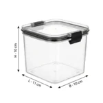 Portable Food Storage Container with Space-Saving Compact Dimensions