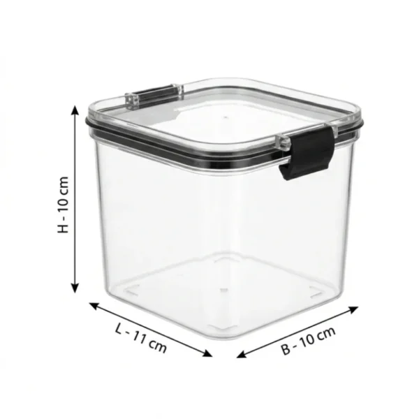 Portable Food Storage Container with Space-Saving Compact Dimensions