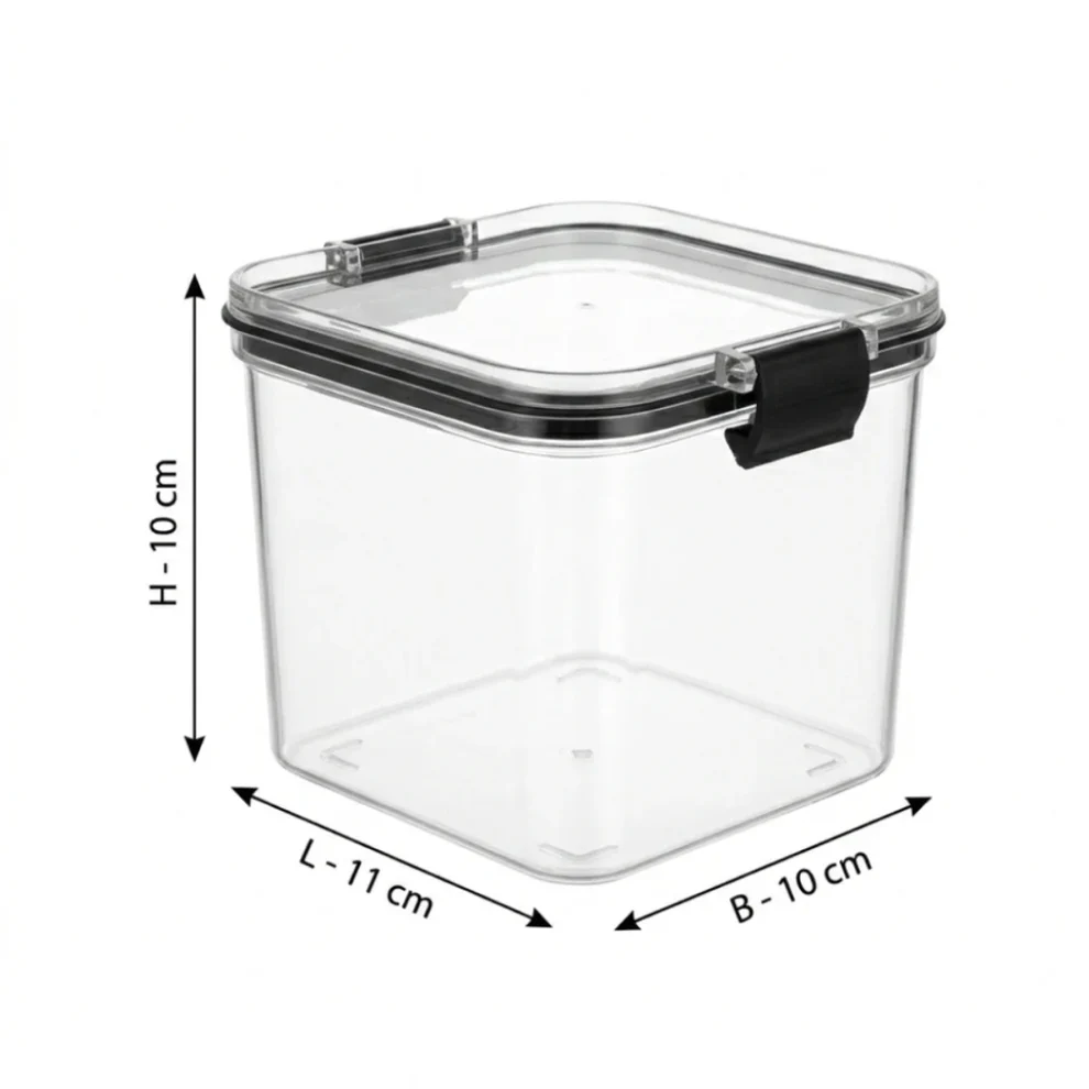 Portable Food Storage Container with Space-Saving Compact Dimensions