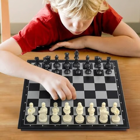Premium magnetic folding chess board game for kids and adults to develop strategic thinking.